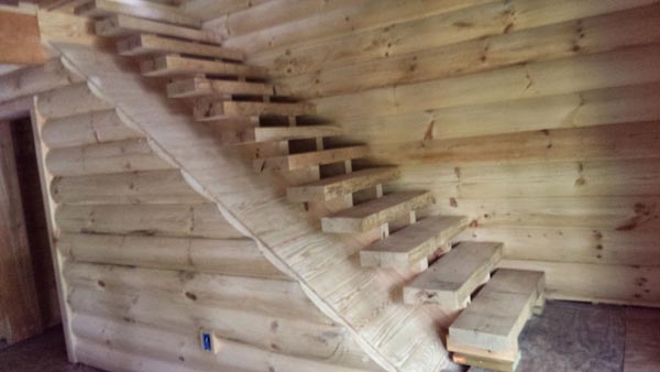 Timber Slab Stairs